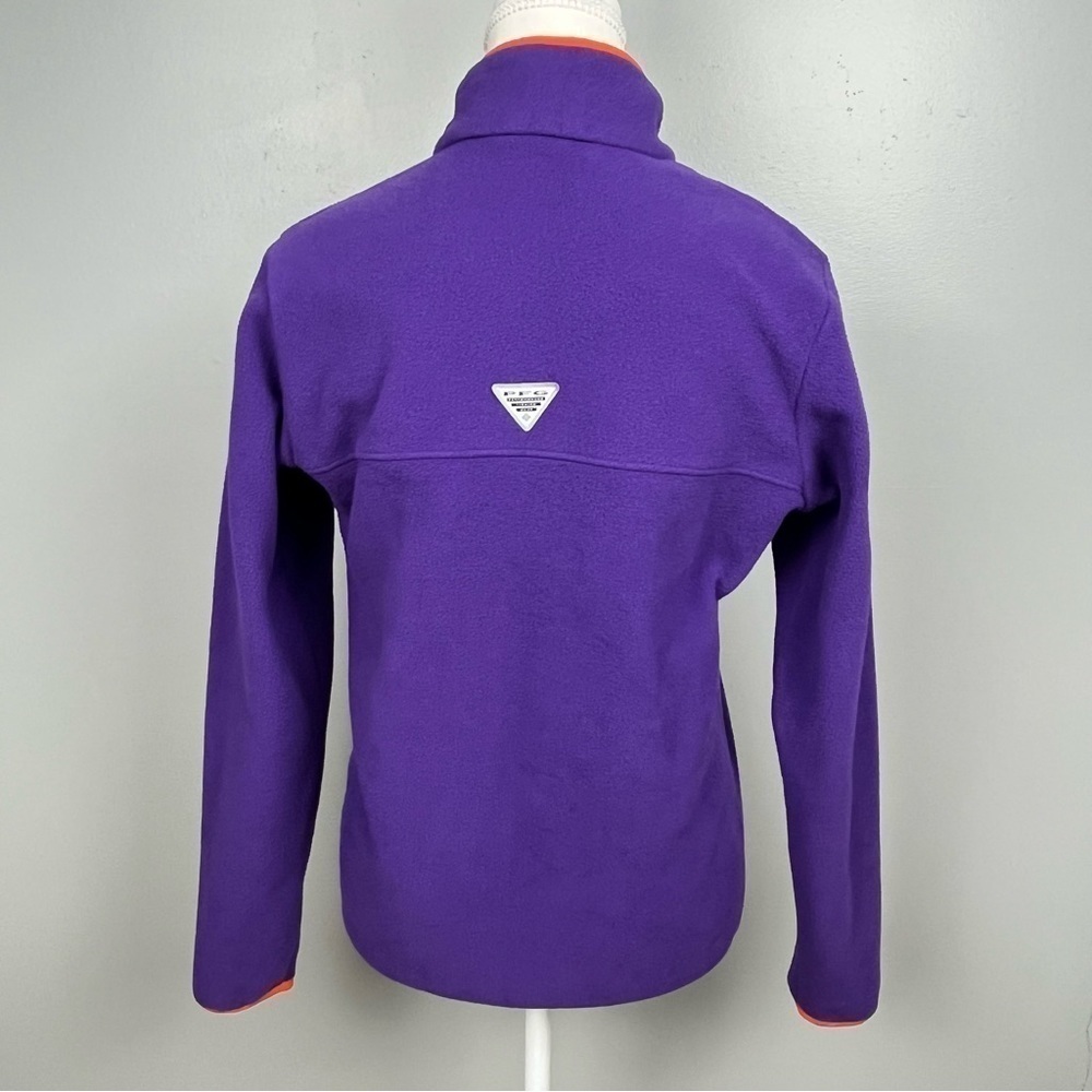 Columbia PFG Clemson Tigers fleece 1/2 snap pullover, size XS. - Picture 4 of 13